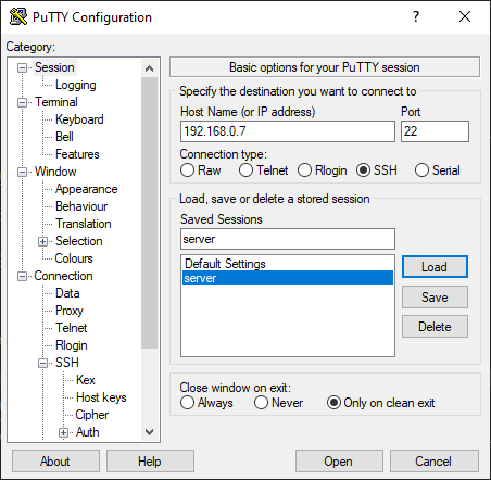 Putty Session /images/putty-xming/putty-5.png