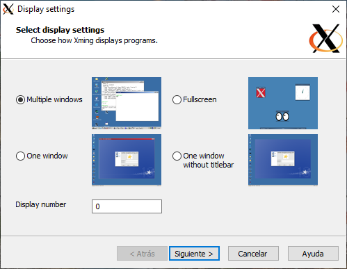 Display Settings /images/putty-xming/xlaunch-0.png